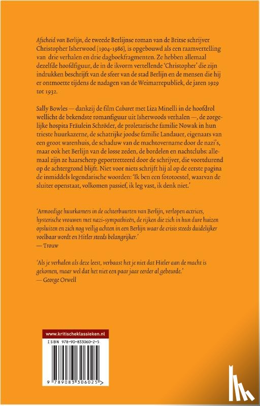 Isherwood, Christopher - Afscheid van Berlijn