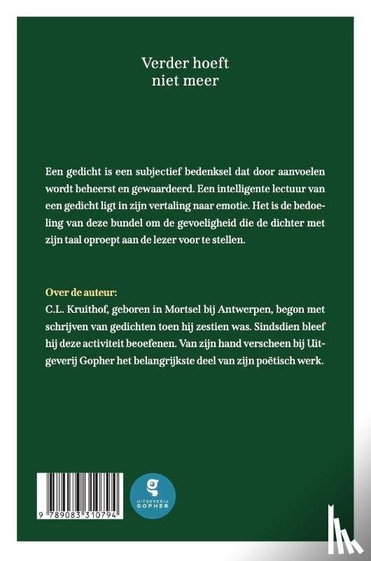 Kruithof, C.L. - Verder hoeft niet meer