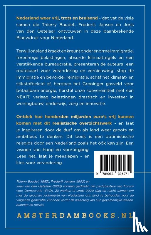Baudet, Thierry, Jansen, Frederik, Oetelaar, Joris van den - Blauwdruk Nederland