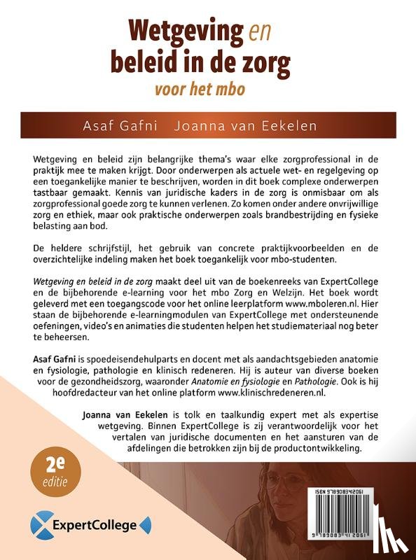 Gafni, Asaf, Eekelen, Joanna van - Wetgeving en beleid in de zorg