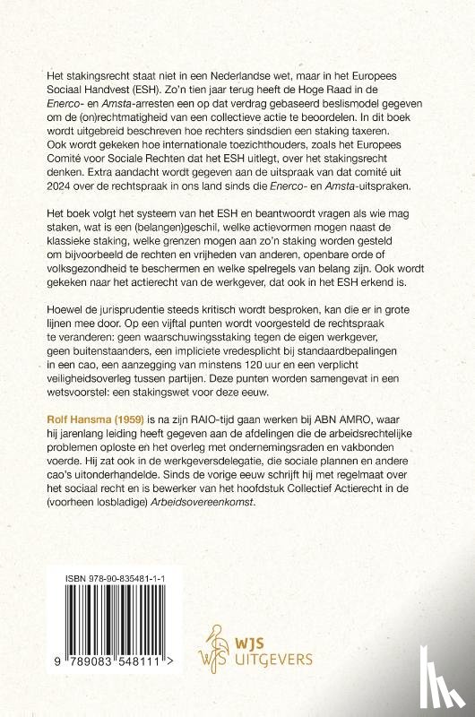 Hansma, Rolf - Een stakingswet voor deze eeuw