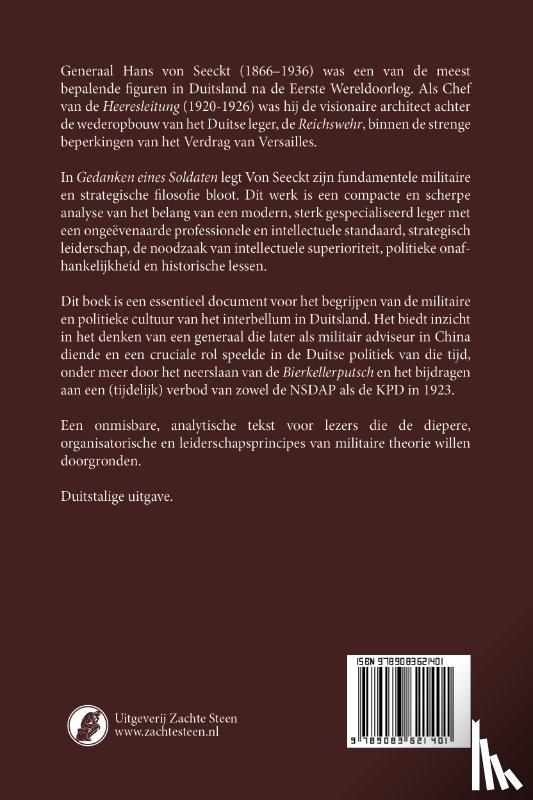 Seeckt, Hans von - Gedanken eines Soldaten