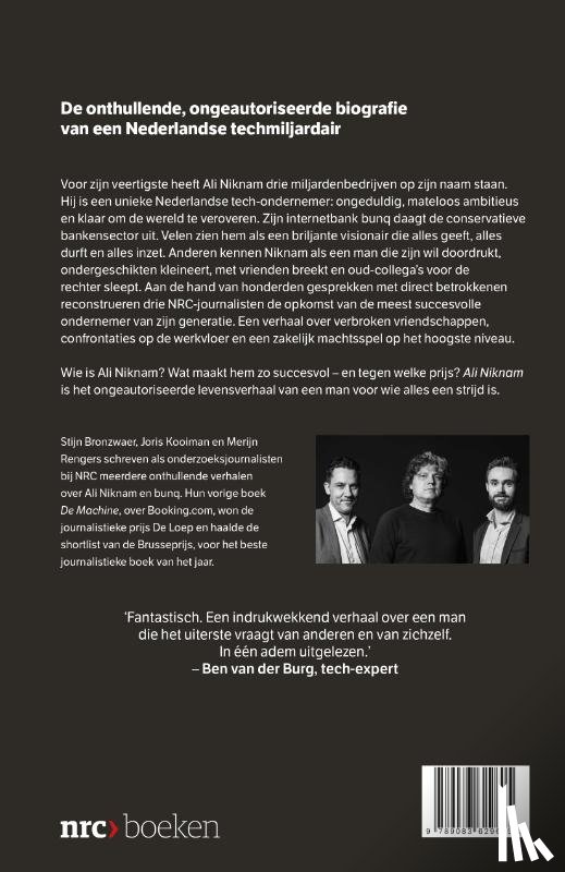 Bronzwaer, Stijn, Kooiman, Joris, Rengers, Merijn - Ali Niknam