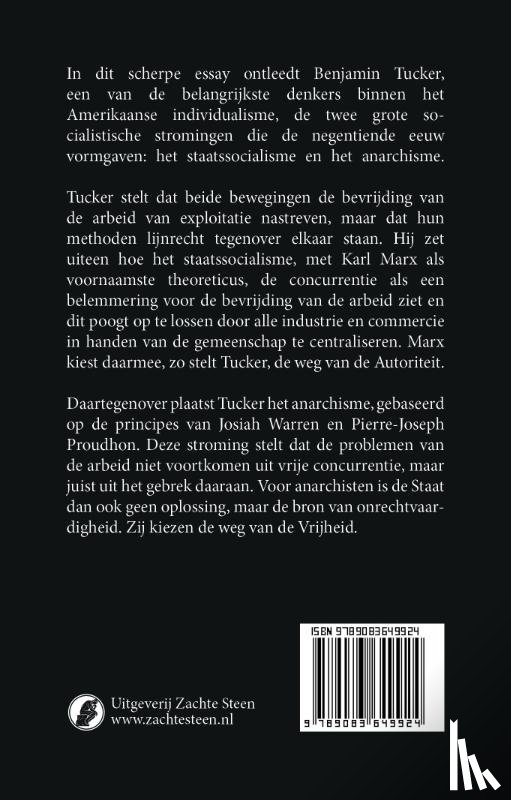 Tucker, Benjamin - Staatssocialisme en Anarchisme