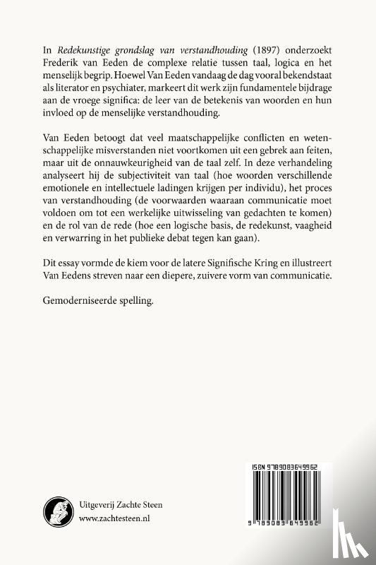 Van Eeden, Frederik - Redekunstige grondslag van verstandhouding