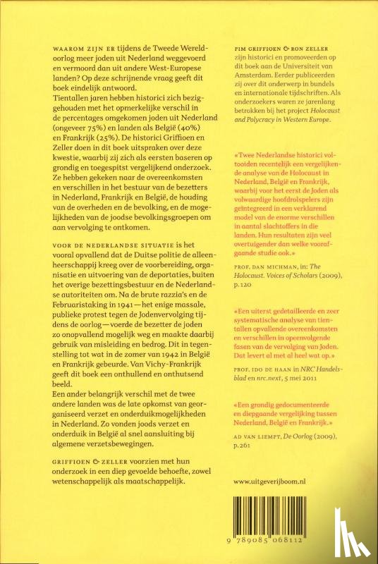 Griffioen, Pim, Zeller, Ron - Jodenvervolging in Nederland, Frankrijk en België, 1940-1945