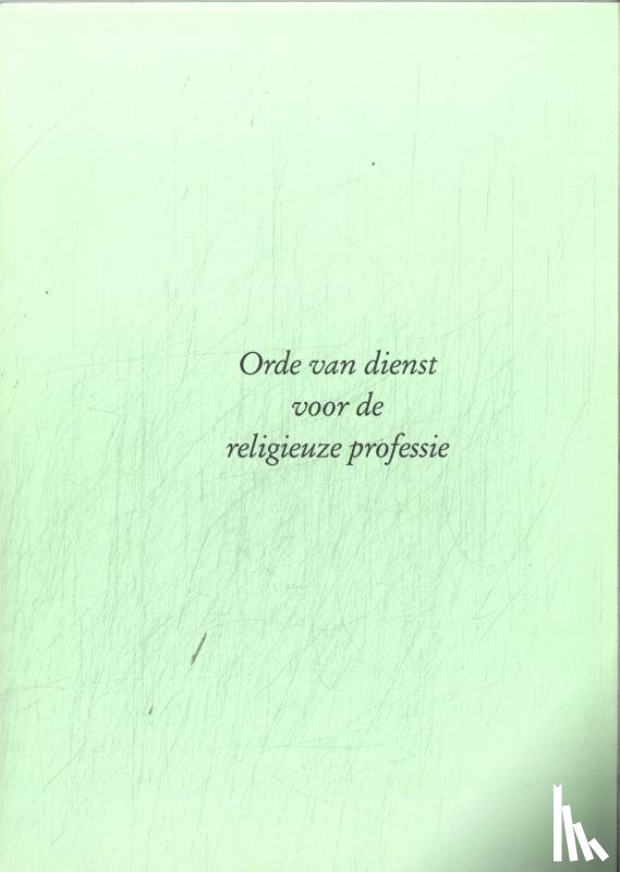  - Orde van dienst voor de religieuze profetie