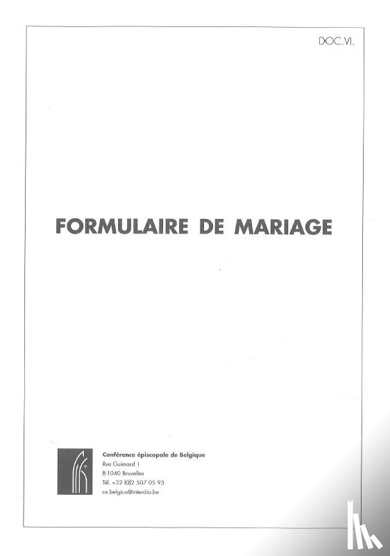  - Formulaire de mariage - 25 ex