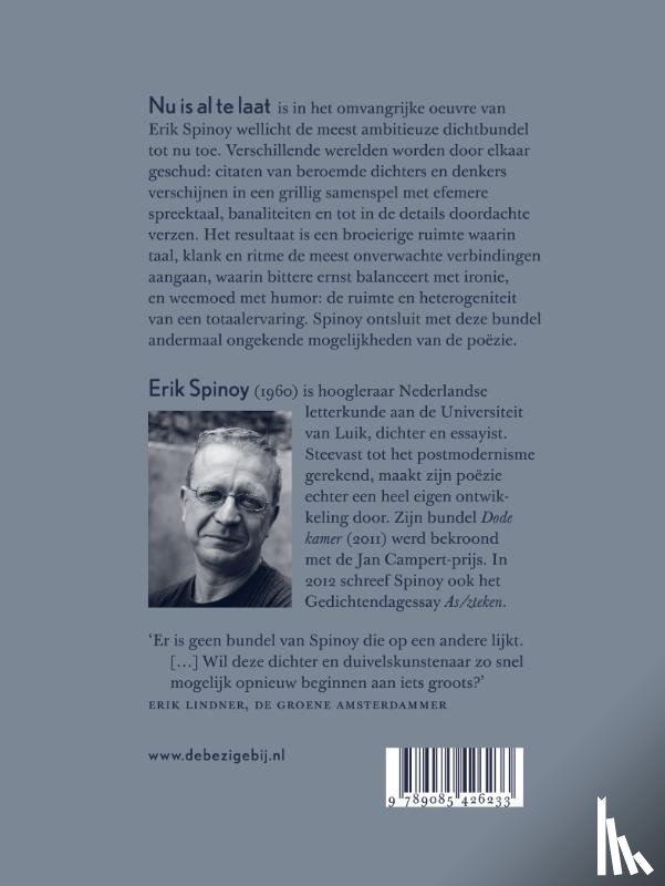 Spinoy, Erik - Nu is al te laat