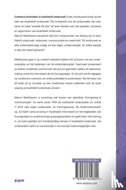 Matthijssen, Marion - Creatieve technieken in kwalitatief onderzoek