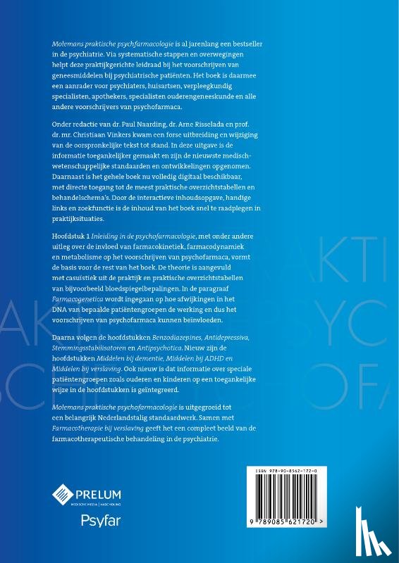 Naarding, P., Risselada, A.J., Vinkers, C.H. - Molemans praktische psychofarmacologie