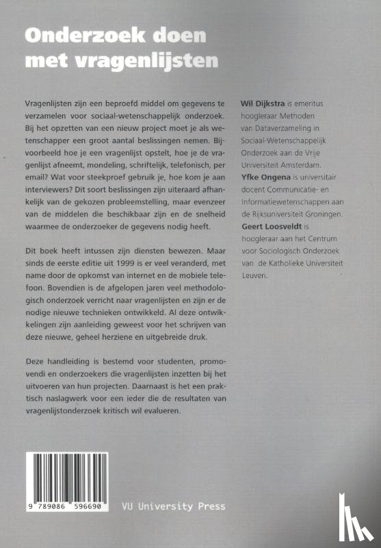 Dijkstra, Wil, Ongena, Yfke, Loosveldt, Geert - Onderzoek met vragenlijsten