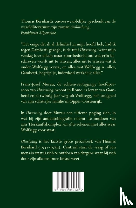 Bernhard, Thomas - Uitwissing