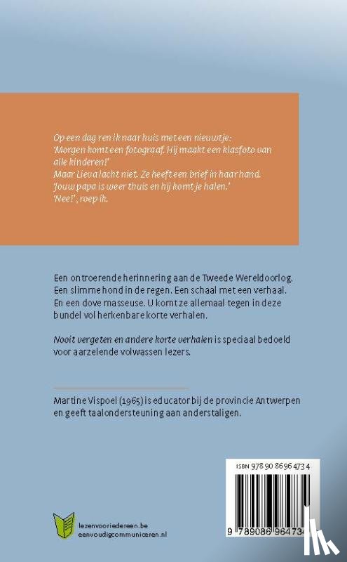 Vispoel, Martine - Nooit vergeten