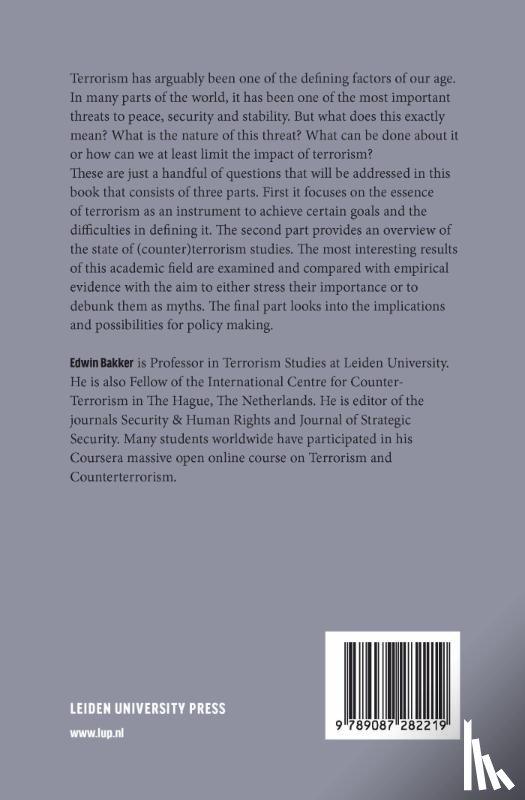Bakker, Edwin - Terrorism and counterterrorismstudies