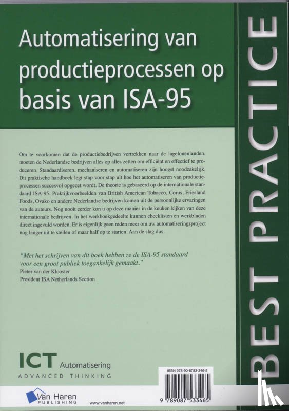 Rissewijck, A. van, Winkel, Erwin - Automatisering van productieprocessen op basis van ISA-95