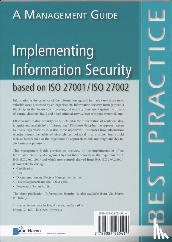 Calder, Alan - Implementing information security based