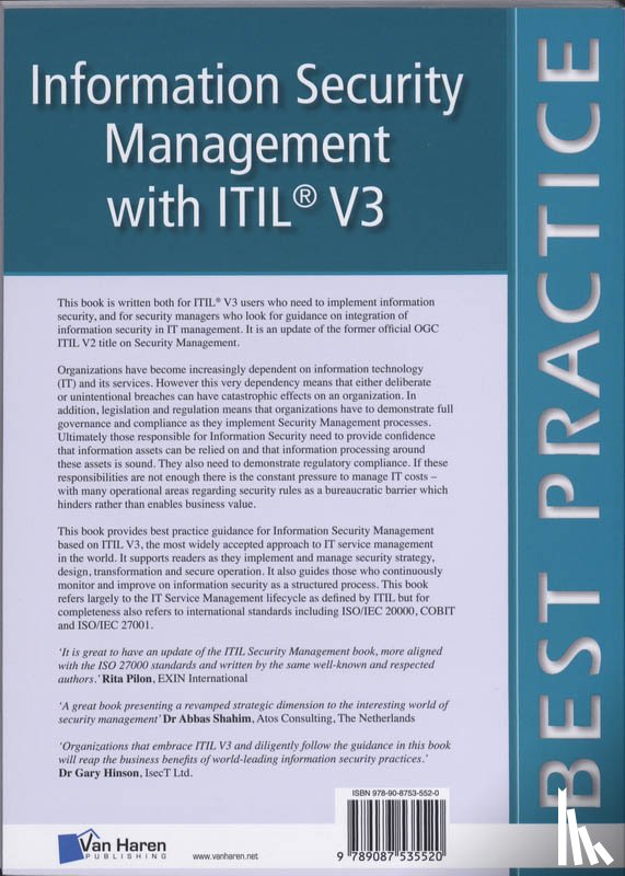 Cazemier, Jacques A., Overbeek, Paul, Peters, Louk - Information Security Management with ITIL V3