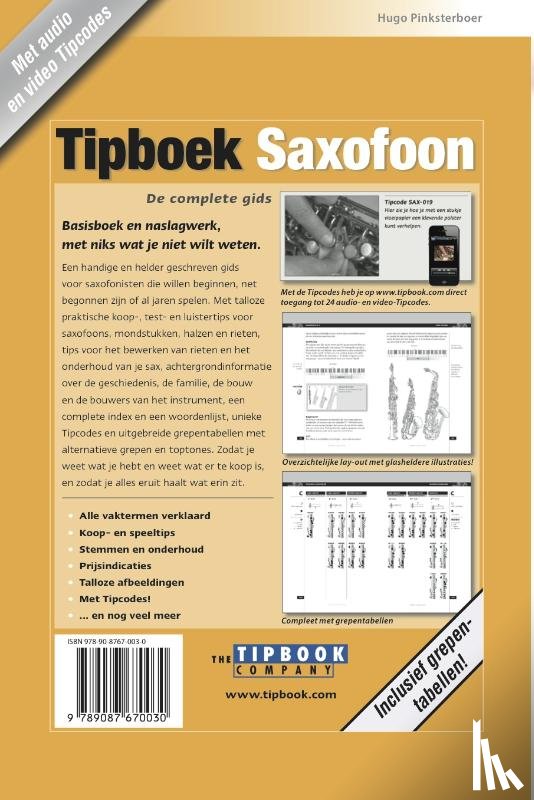 Pinksterboer, Hugo - Tipboek Saxofoon