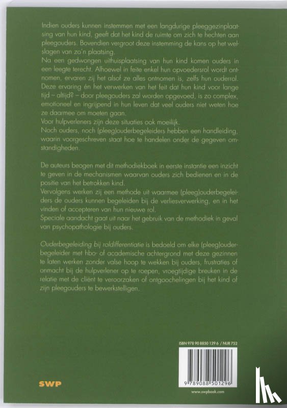 Haans, Gé, Robbroeckx, Luk, Hoogeduin, Joke, Beem-Kloppers, Annemarie van - Methodiekboek ouder begeleiding bij roldifferentiatie