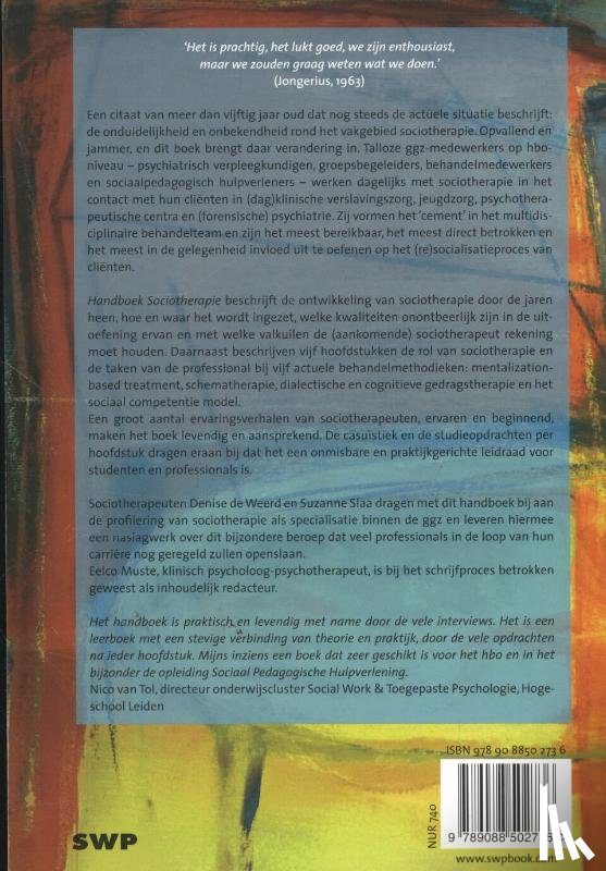 Weerd, Denise de, Slaa, Suzanne, Muste, Eelco - Handboek sociotherapie