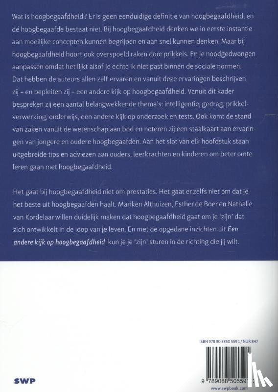 Althuizen, Mariken, Boer, Esther de, Kordelaar, Nathalie van - Een andere kijk op hoogbegaafdheid