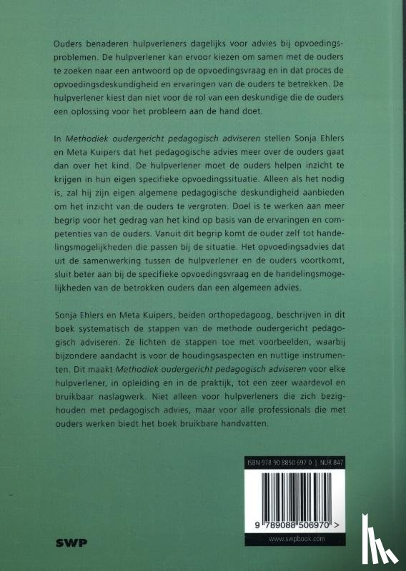 Ehlers, Sonja, Kuipers, Meta - Methodiek oudergericht pedagogisch adviseren