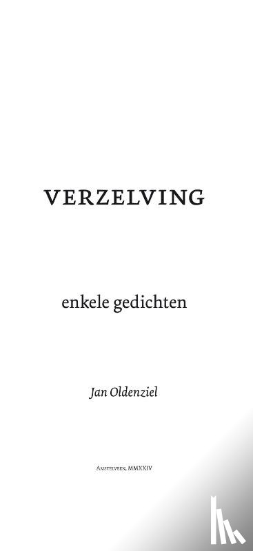 Oldenziel, Jan - verzelving