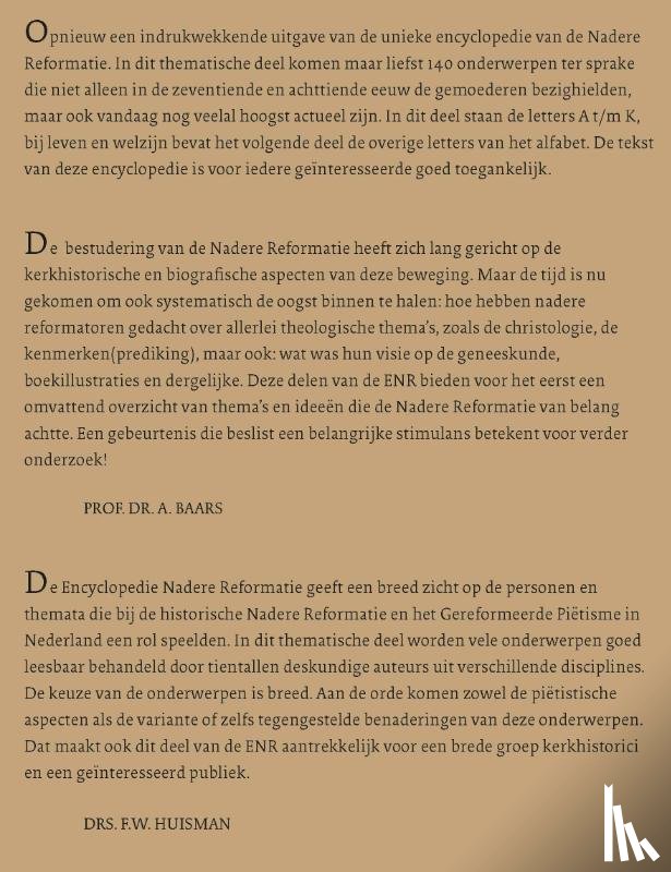 Hof, W J. op 't, Rozendaal, J.H. - Thematisch deel (A-K)