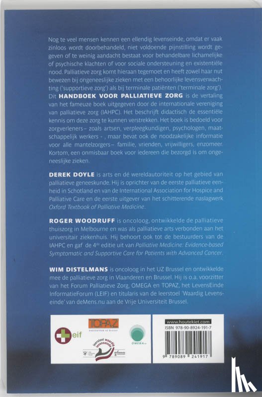 Doyle, Derek, Woodruff, Roger, Distelmans, Wim - Handboek voor palliatieve zorg