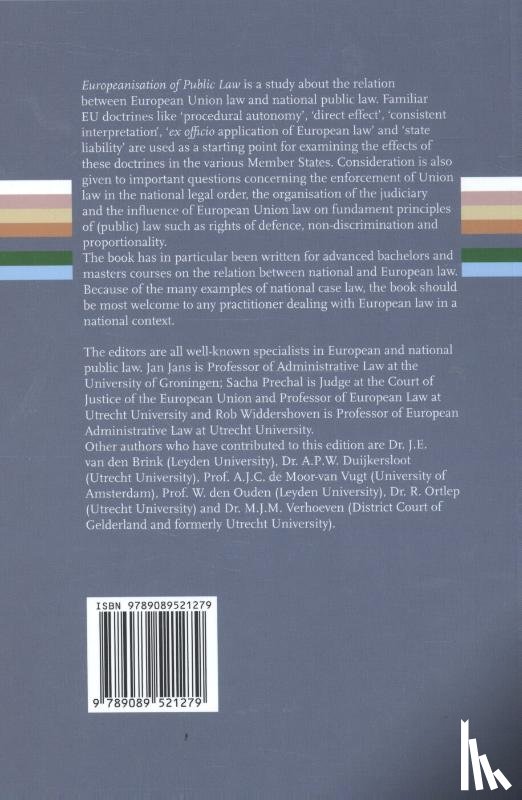  - Europeanisation of public law