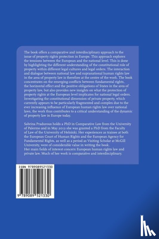 Praduroux, Sabrina - The Protection of Property Rights in Comparative Perspective