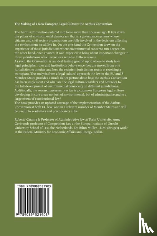  - The making of a New European legal culture: the Aarhus Convention