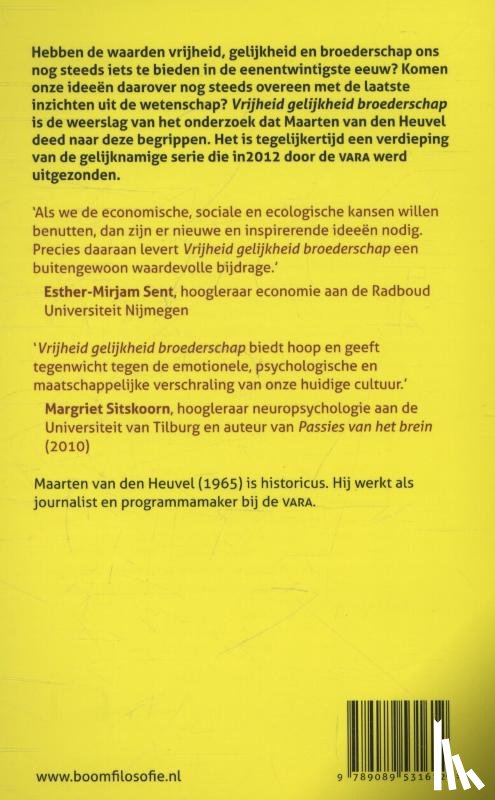 Heuvel, Maarten van den - Vrijheid gelijkheid broederschap
