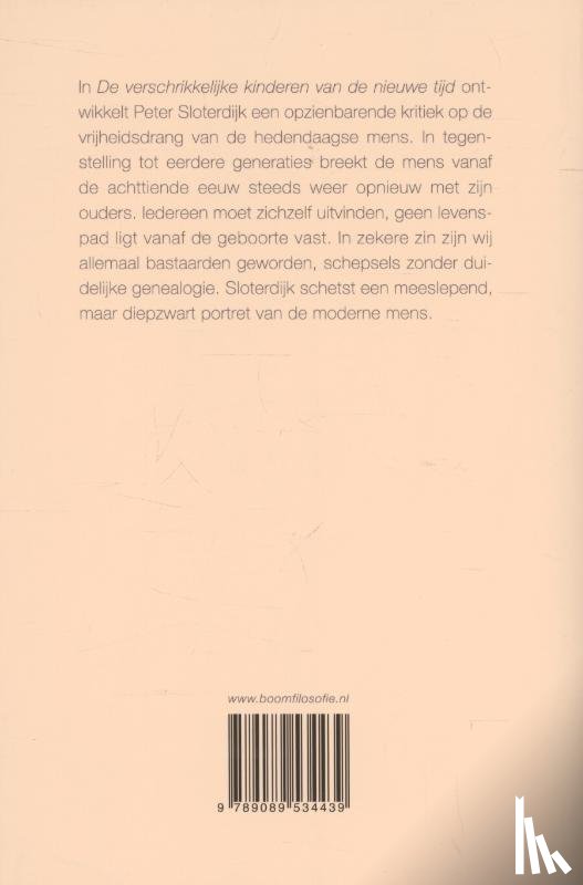 Sloterdijk, Peter - De verschrikkelijke kinderen van de nieuwe tijd