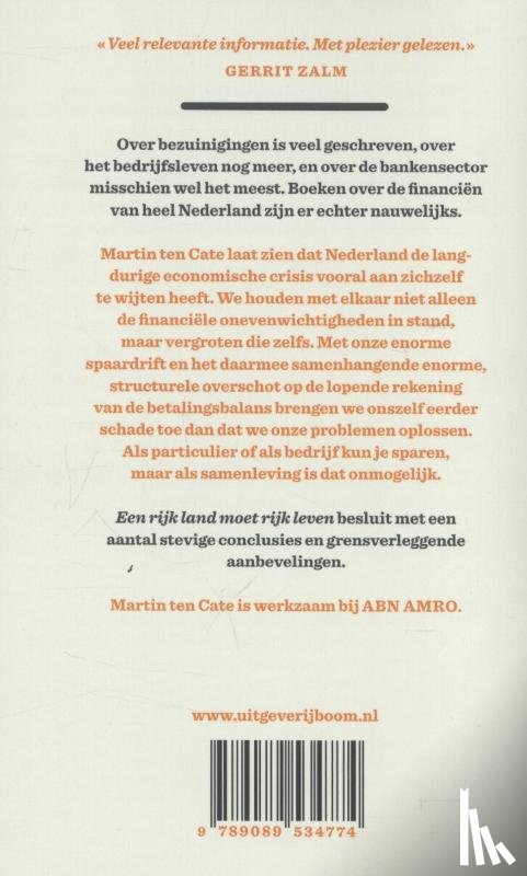 Cate, Martin ten - Een rijk land moet rijk leven