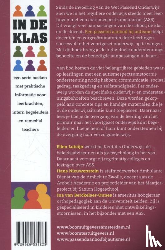 Luteijn, Ellen, Nieuwenstein, Hans, Berckelaer-Onnes, Ina van - Een passend aanbod bij autisme