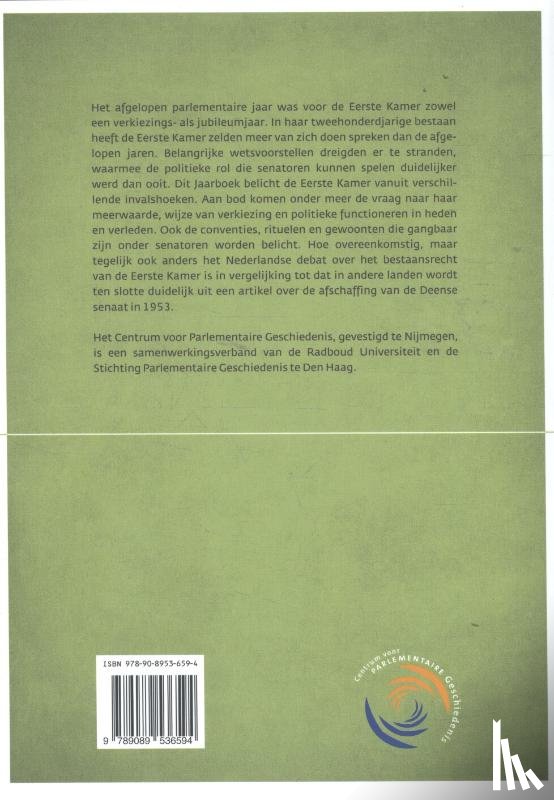 Centrum voor parlementaire geschiedenis - De eerste kamer