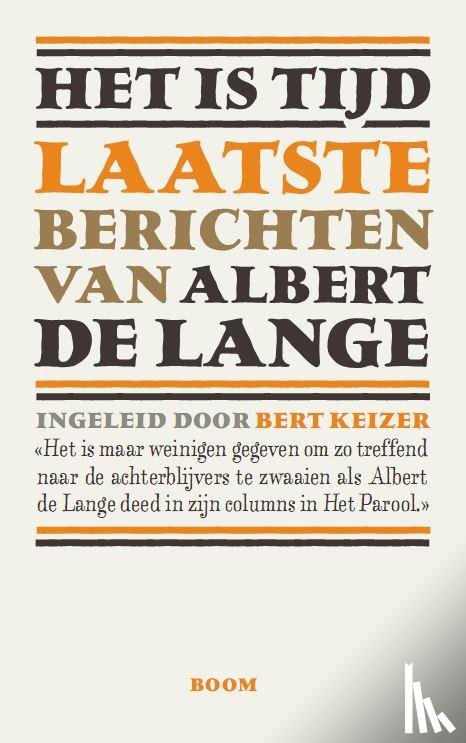 Lange, Albert de - Het is tijd