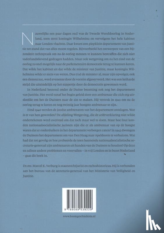 Verburg, Marcel - Geschiedenis van het Ministerie van Justitie 1940-1945