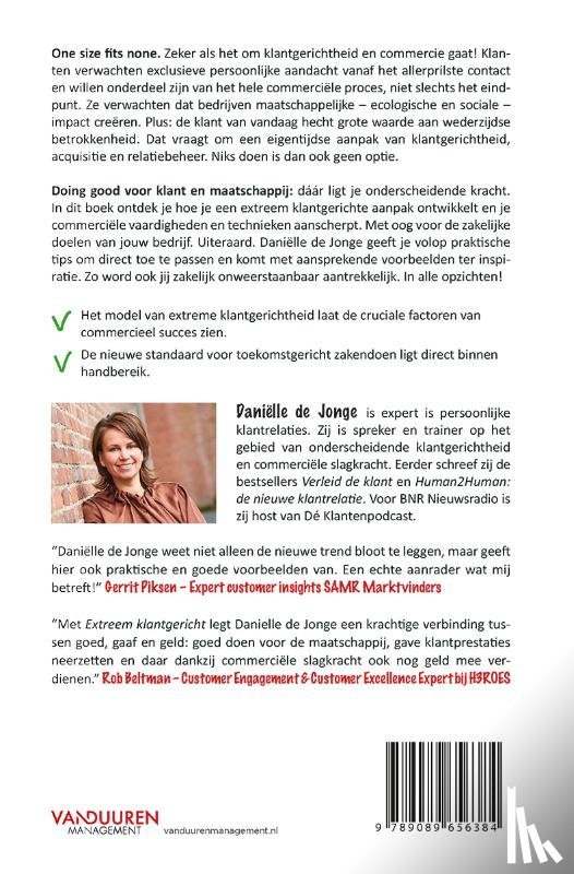 Jonge, Danielle de - Extreem klantgericht