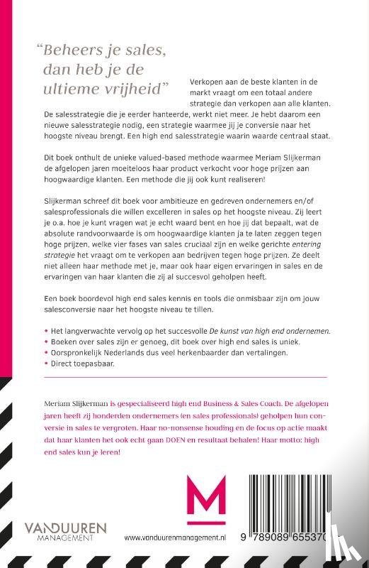 Slijkerman, Meriam - De kunst van high end sales