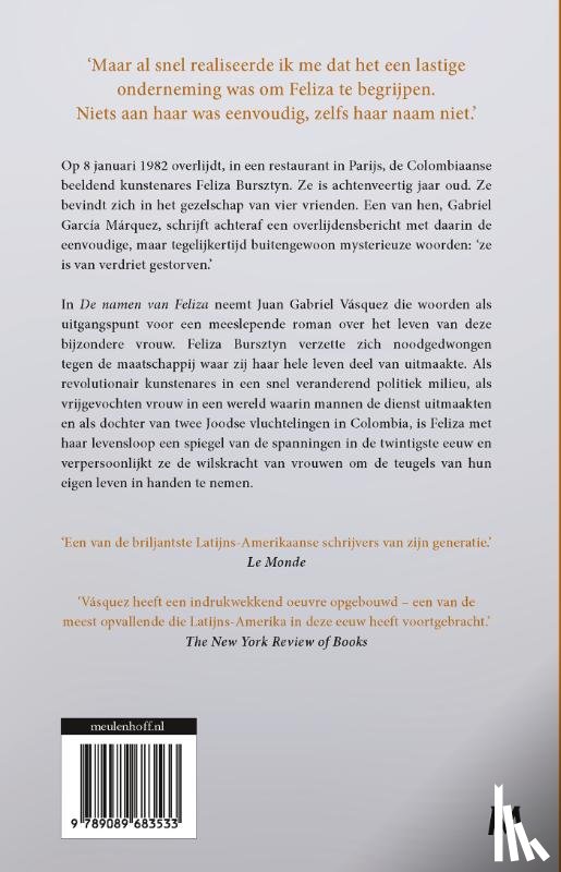 Vásquez, Juan Gabriel - De namen van Feliza