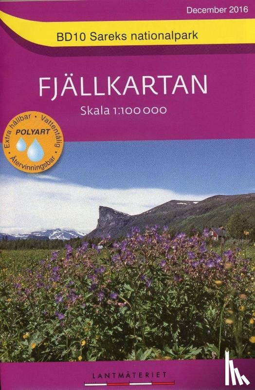  - Fjällkartan 1 : 100 000 BD10 Sareks Nationalpark Bergwanderkarte