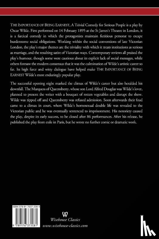 Wilde, Oscar - The Importance of Being Earnest (Wisehouse Classics Edition)