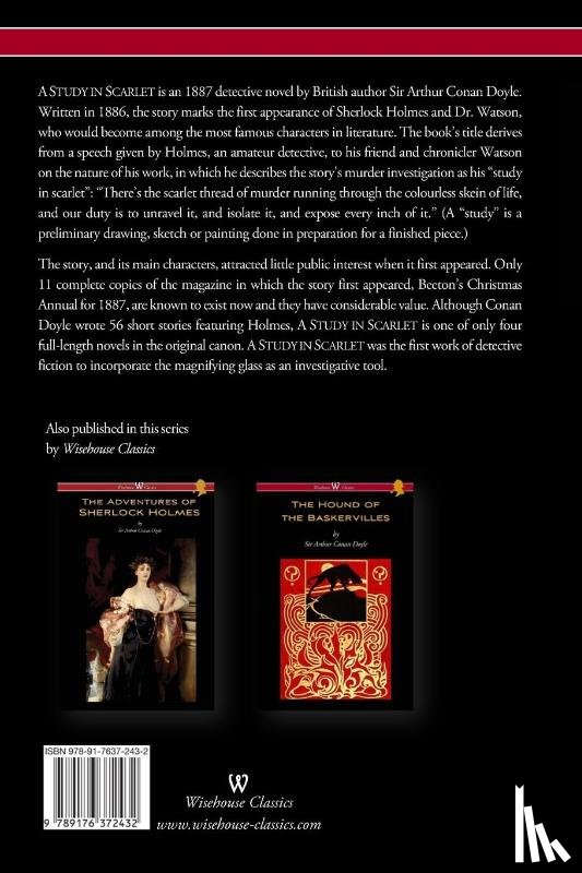 Doyle, Sir Arthur Conan - A Study in Scarlet (Wisehouse Classics Edition - with original illustrations by George Hutchinson)