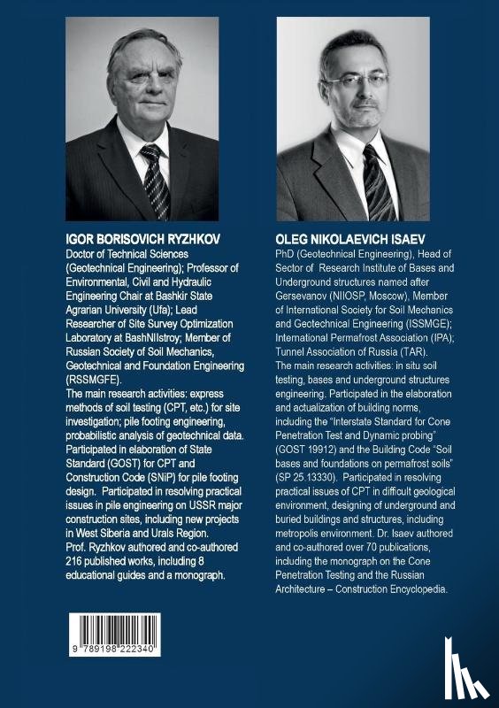 Ryzhkov, Igor, Isaev, Oleg - Cone penetration testing of soils in geotechnics