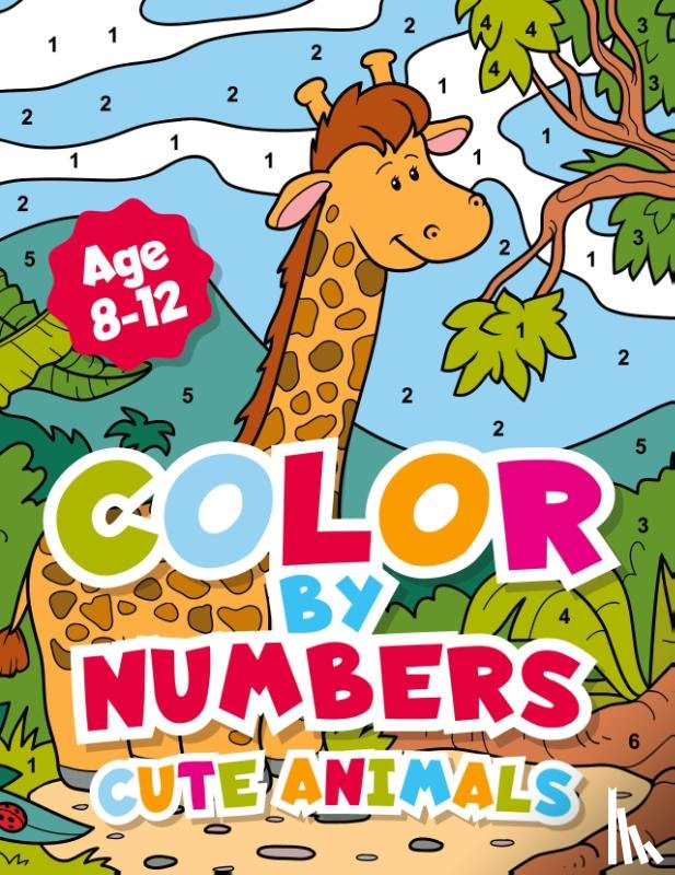 Palette, Rainbow - Color By Numbers Cute Animals for kids 8-12 Years old.