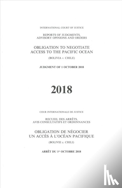 International Court of Justice - Obligation to negotiate access to the Pacific Ocean