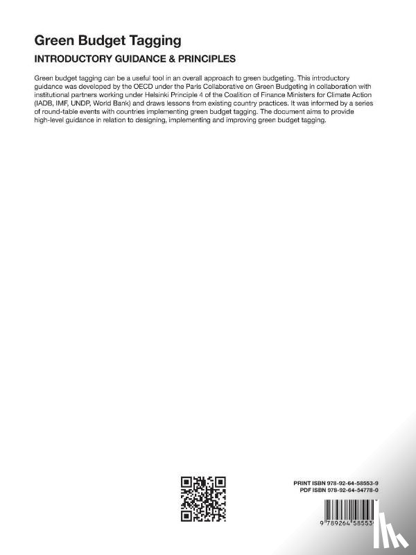 Organisation for Economic Co-operation and Development - Green budget tagging